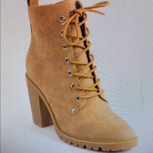 New Report Tan Ferdi Lace Up Hiker Boots 6 7